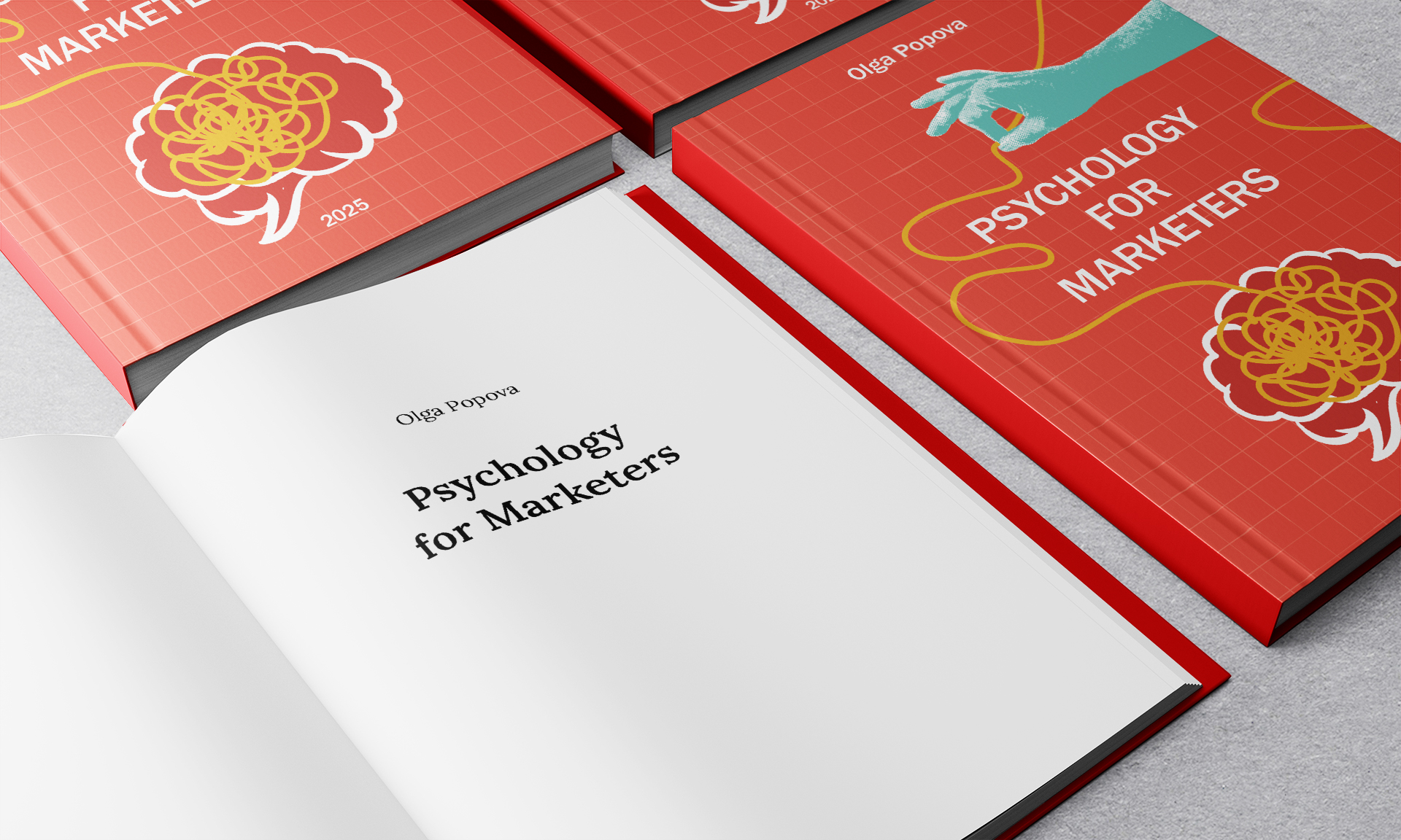 Psychology for Marketers book cover held in hands